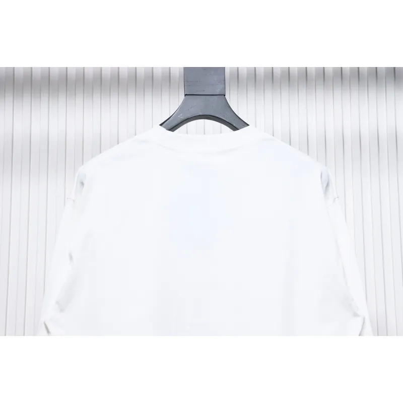 We11 Done Classic Bullet Screen Letter Print Couple Long-Sleeved T-shirt White