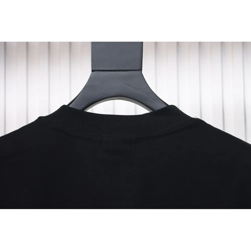 We11 Done Classic Love Barrage Letters 3D Printed Couple Long Sleeve T-shirt Black