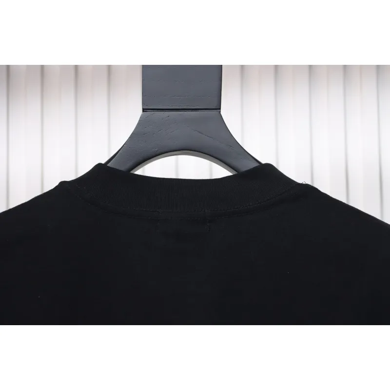 We11 Done Classic Love Barrage Letters 3D Printed Couple Long Sleeve T-shirt Black