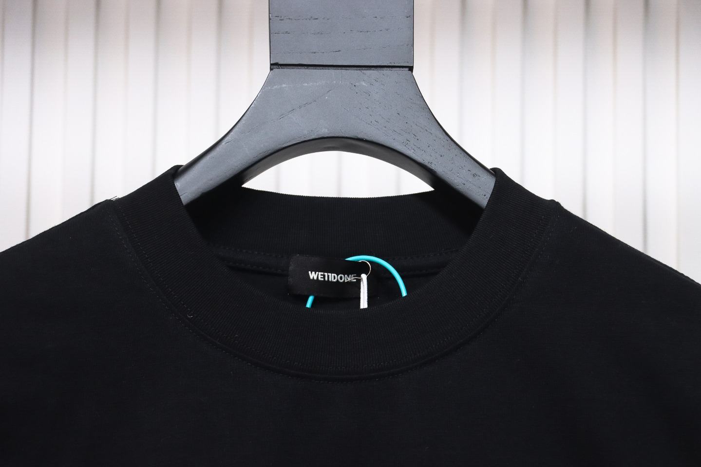 We11 Done Classic Love Barrage Letters 3D Printed Couple Long Sleeve T-shirt Black