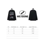 We11 Done Classic Love Barrage Letters 3D Printed Couple Long Sleeve T-shirt Black
