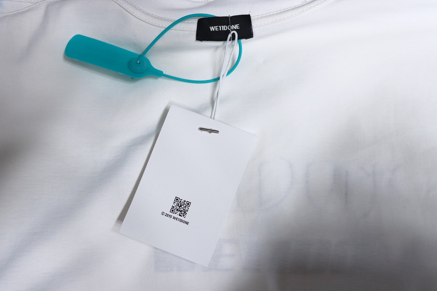 We11 Done Classic Love Barrage Letters 3D Printed Couple Long Sleeve T-shirt White