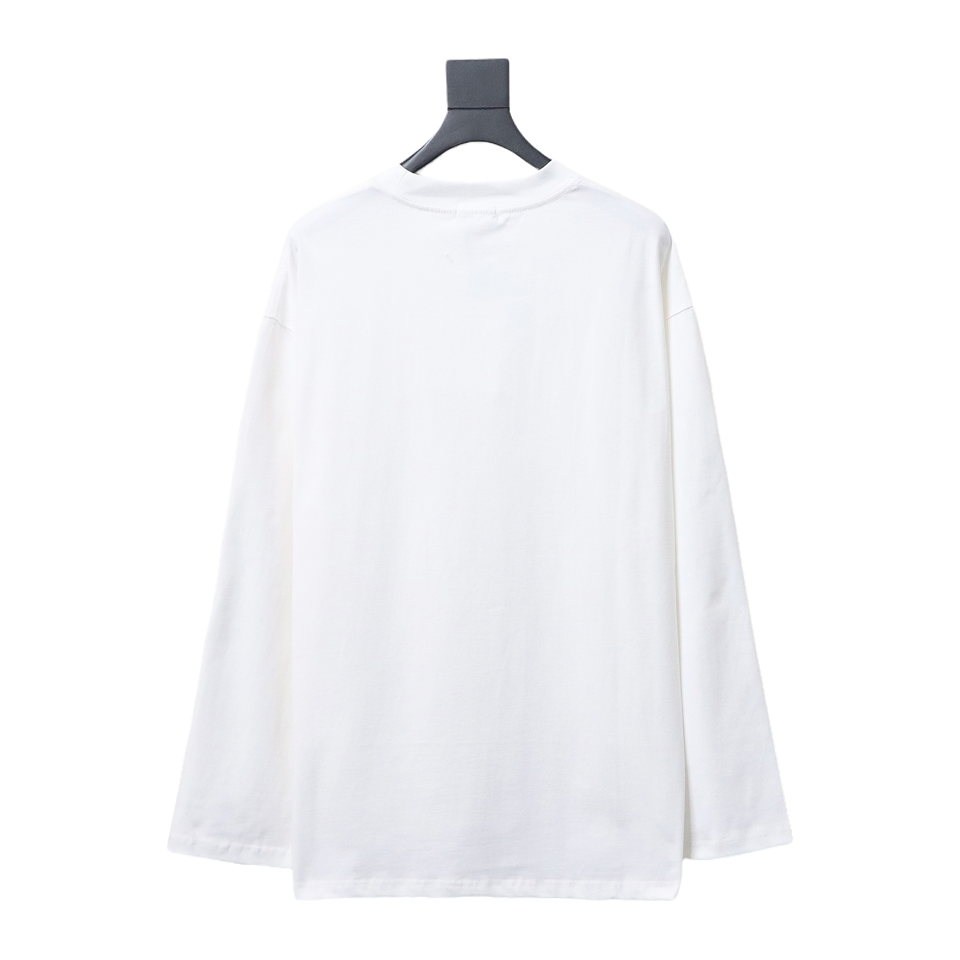 We11 Done Classic Love Barrage Letters 3D Printed Couple Long Sleeve T-shirt White