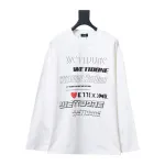 We11 Done Classic Love Barrage Letters 3D Printed Couple Long Sleeve T-shirt White