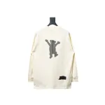 We11 Done Double-Sided Cute Bear Print Couple Long Sleeves Beige