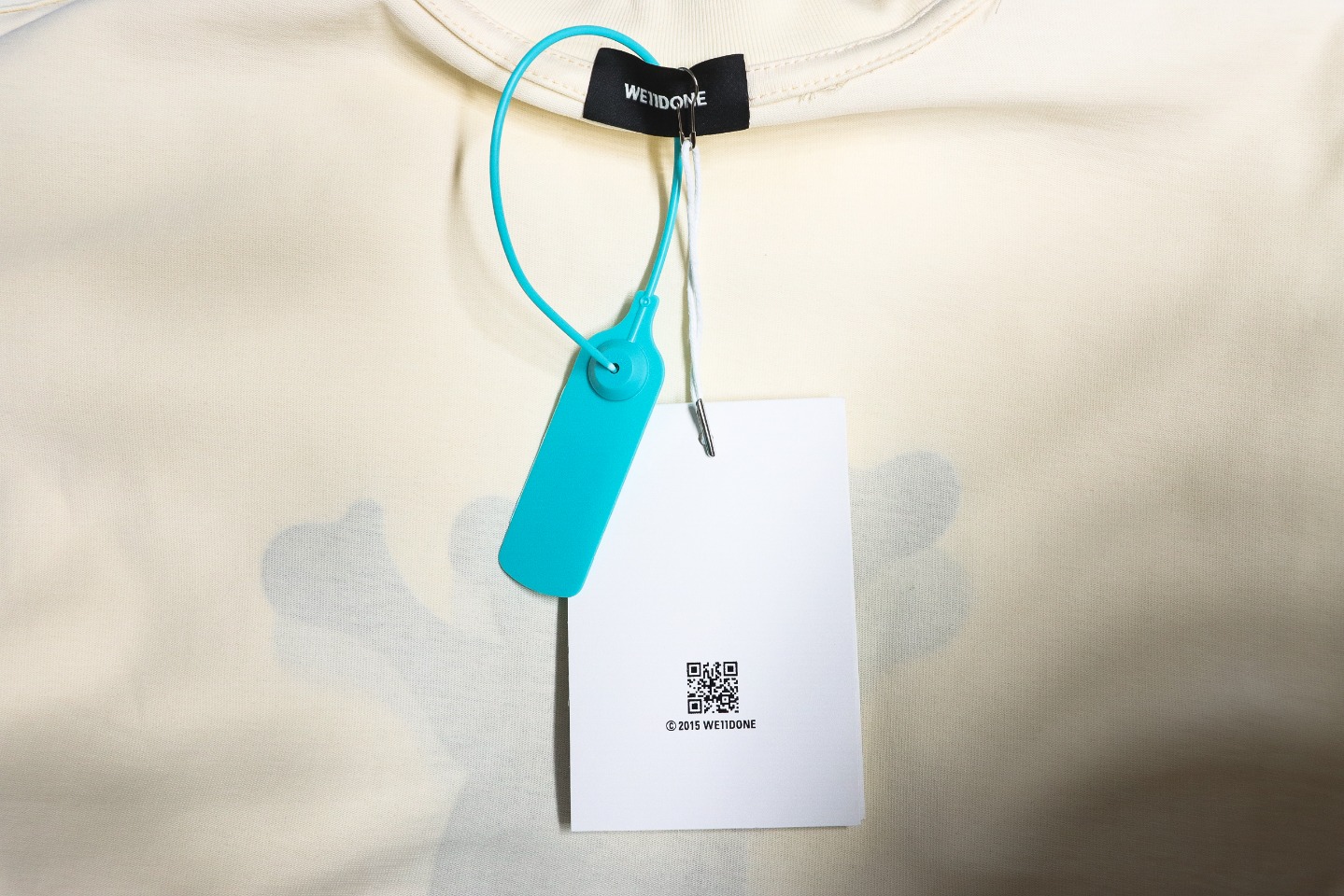 We11 Done Double-Sided Cute Bear Print Couple Long Sleeves Beige