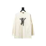 We11 Done Double-Sided Cute Bear Print Couple Long Sleeves Beige