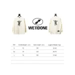 We11 Done Double-Sided Cute Bear Print Couple Long Sleeves Beige
