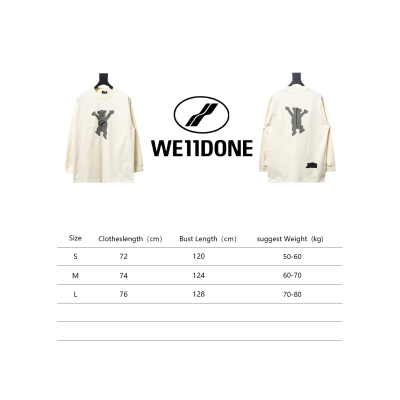 We11 Done Double-Sided Cute Bear Print Couple Long Sleeves Beige 02