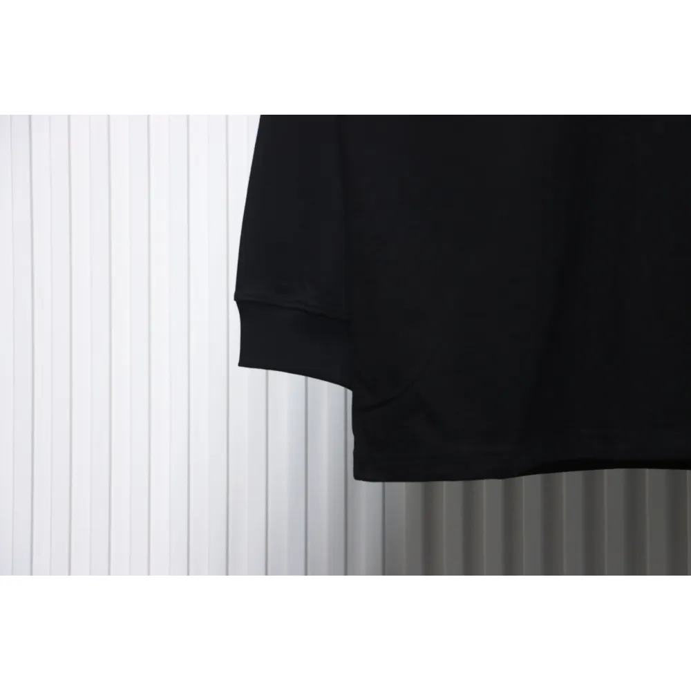 We11 Done Double-Sided Cute Bear Print Couple Long Sleeves Black