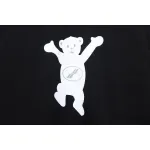 We11 Done Double-Sided Cute Bear Print Couple Long Sleeves Black