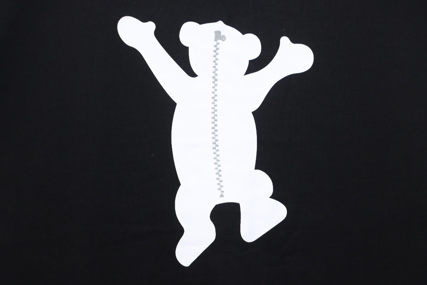 We11 Done Double-Sided Cute Bear Print Couple Long Sleeves Black