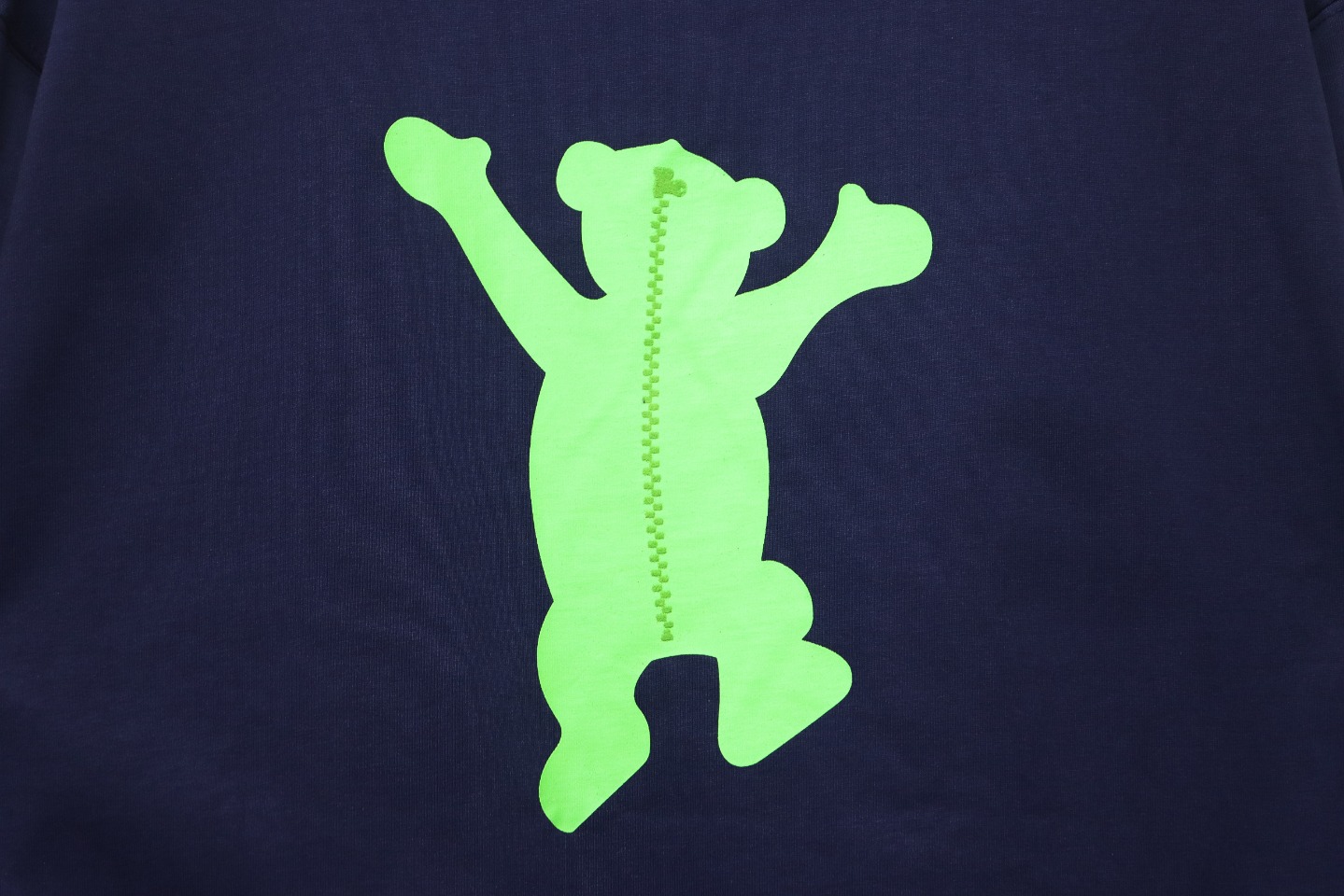 We11 Done Double-Sided Cute Bear Print Couple Long Sleeves Blue