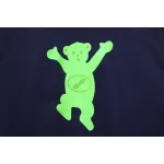 We11 Done Double-Sided Cute Bear Print Couple Long Sleeves Blue