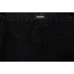 We11 Done Heart Letter Embroidered Ripped Nostalgic Washed Denim Wide Leg Pants
