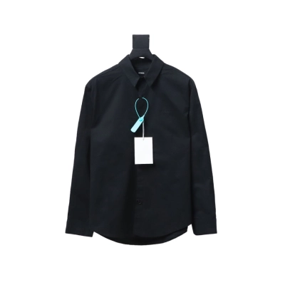 We11 Done New 24SS Back Colorful Graffiti Letters Printed Long Sleeve Shirt Black 01