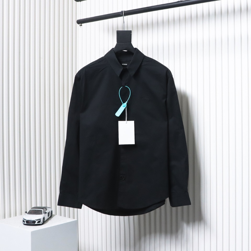 We11 Done New 24SS Back Colorful Graffiti Letters Printed Long Sleeve Shirt Black