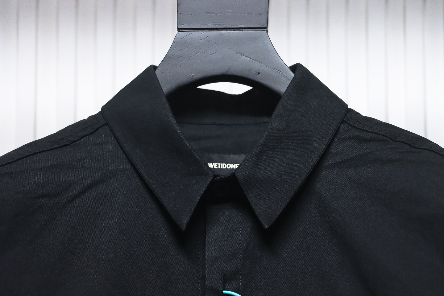 We11 Done New 24SS Back Colorful Graffiti Letters Printed Long Sleeve Shirt Black