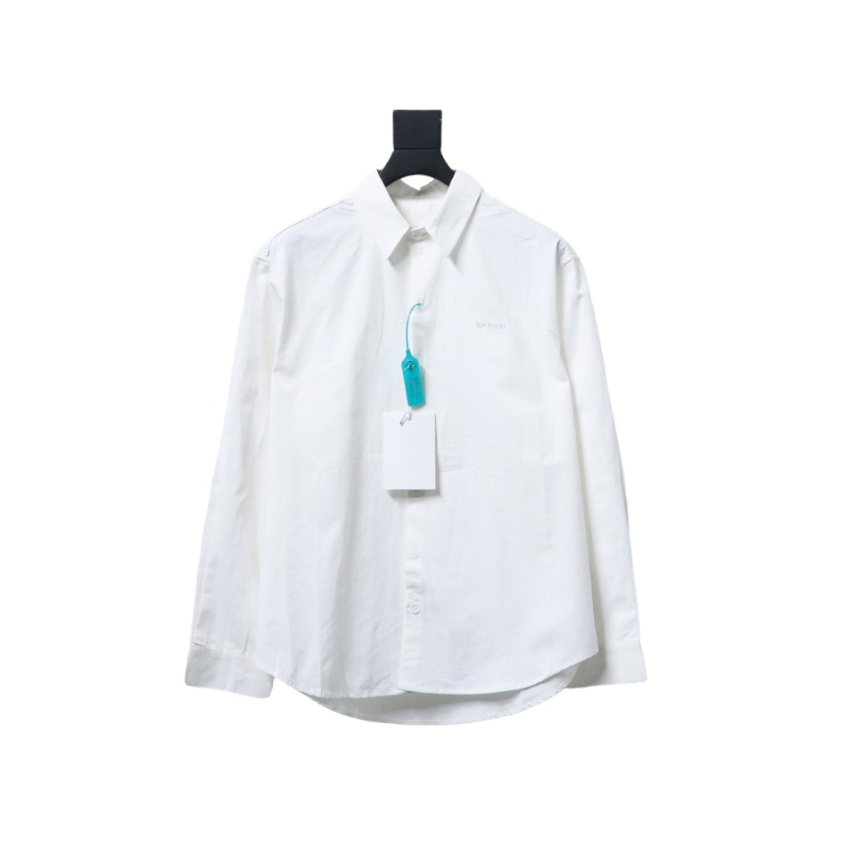 We11 Done New 24SS Back Colorful Graffiti Letters Printed Long Sleeve Shirt White