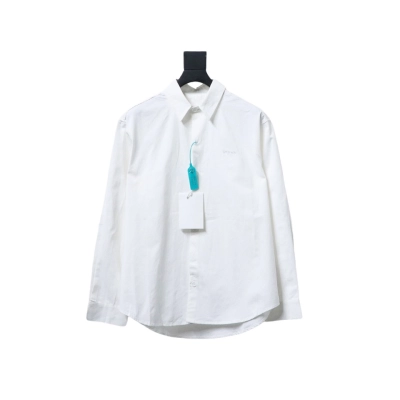 We11 Done New 24SS Back Colorful Graffiti Letters Printed Long Sleeve Shirt White 01