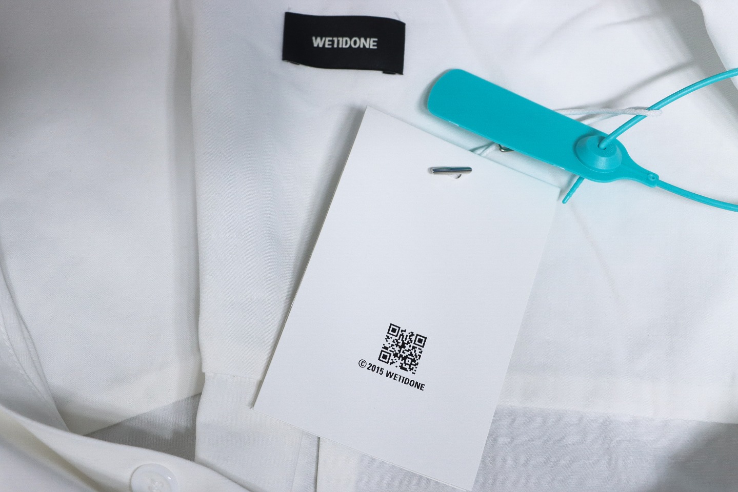 We11 Done New 24SS Back Colorful Graffiti Letters Printed Long Sleeve Shirt White