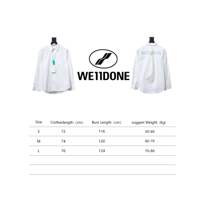 We11 Done New 24SS Back Colorful Graffiti Letters Printed Long Sleeve Shirt White 02