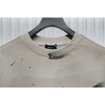 We11 Done New Dirty Distressed Stitching Contrast Color Long Sleeve T-shirt