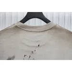 We11 Done New Dirty Distressed Stitching Contrast Color Long Sleeve T-shirt