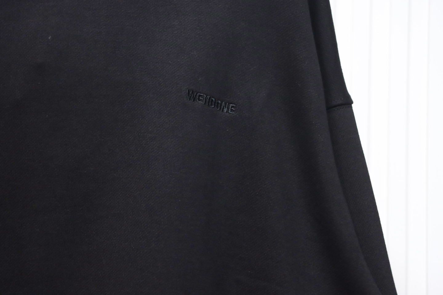 We11 Done New Ivory Rhinestone Lettering Hooded Hoodie On The Back