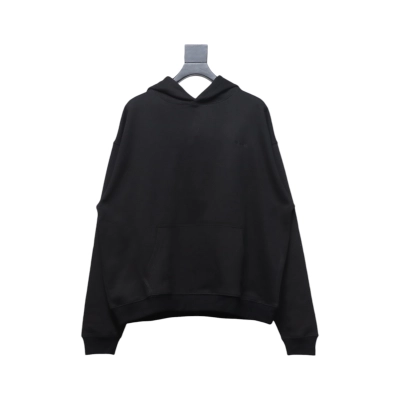 We11 Done New Ivory Rhinestone Lettering Hooded Hoodie On The Back 01