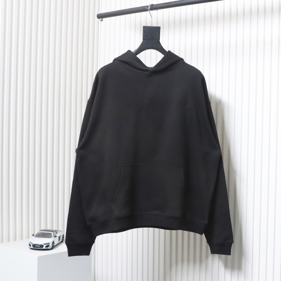 We11 Done New Ivory Rhinestone Lettering Hooded Hoodie On The Back