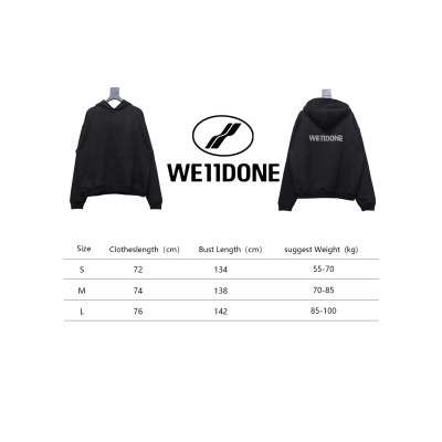 We11 Done New Ivory Rhinestone Lettering Hooded Hoodie On The Back 02