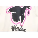 We11 Done New Peace Dove 3D Printed Couple Round Neck Hoodie Beige