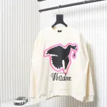 We11 Done New Peace Dove 3D Printed Couple Round Neck Hoodie Beige