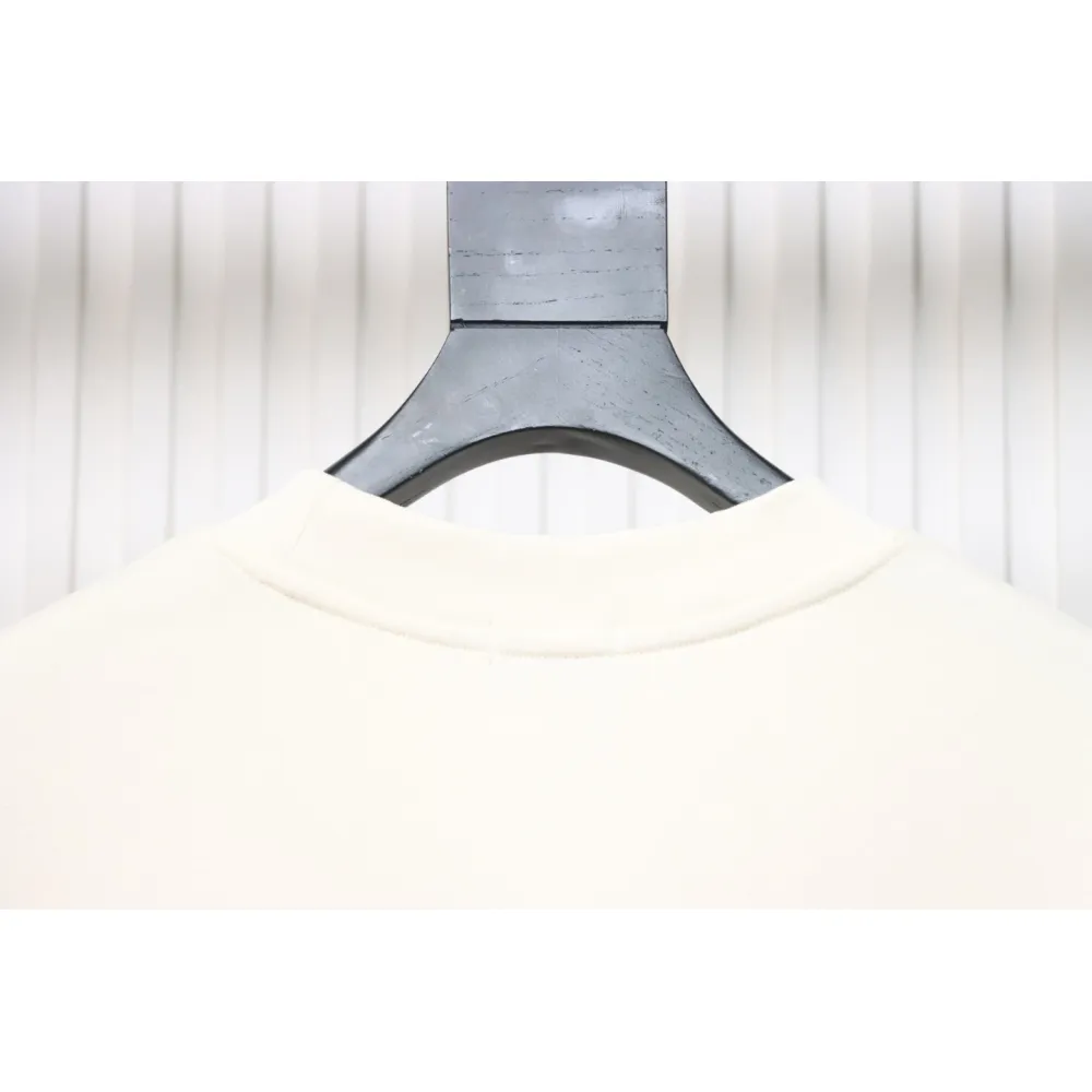 We11 Done New Peace Dove 3D Printed Couple Round Neck Hoodie Beige