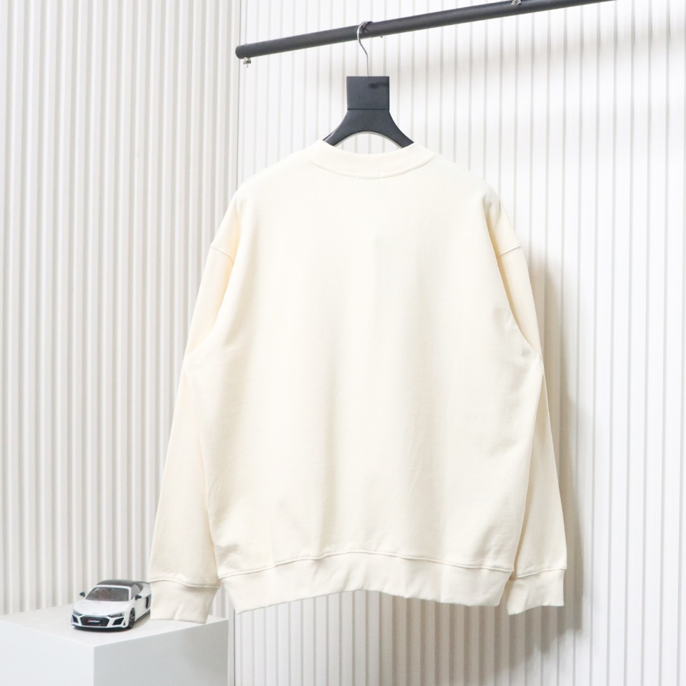 We11 Done New Peace Dove 3D Printed Couple Round Neck Hoodie Beige