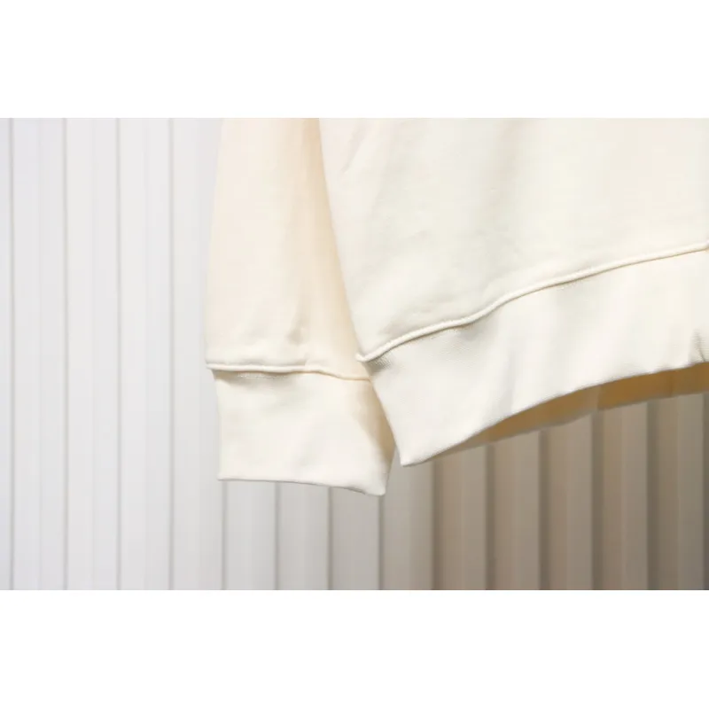 We11 Done New Peace Dove 3D Printed Couple Round Neck Hoodie Beige