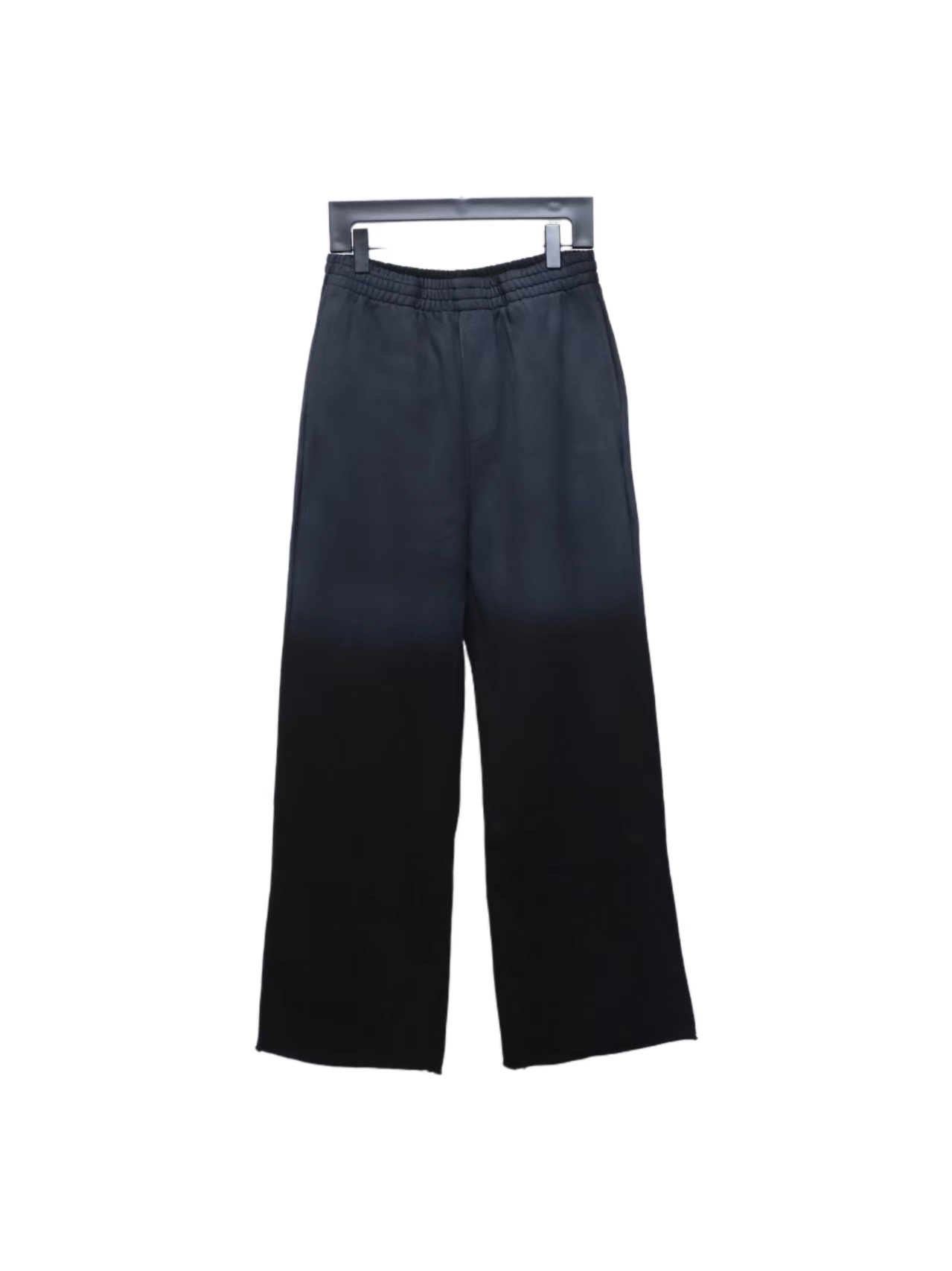 We11 Done New Style Gradient Unisex Casual Wide-Leg Pants Black Blue