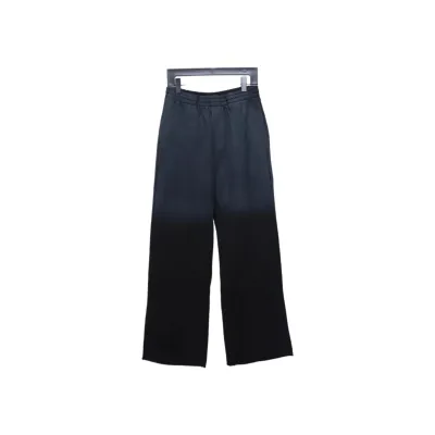 We11 Done New Style Gradient Unisex Casual Wide-Leg Pants Black Blue 01