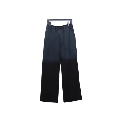 We11 Done New Style Gradient Unisex Casual Wide-Leg Pants Black Blue 01