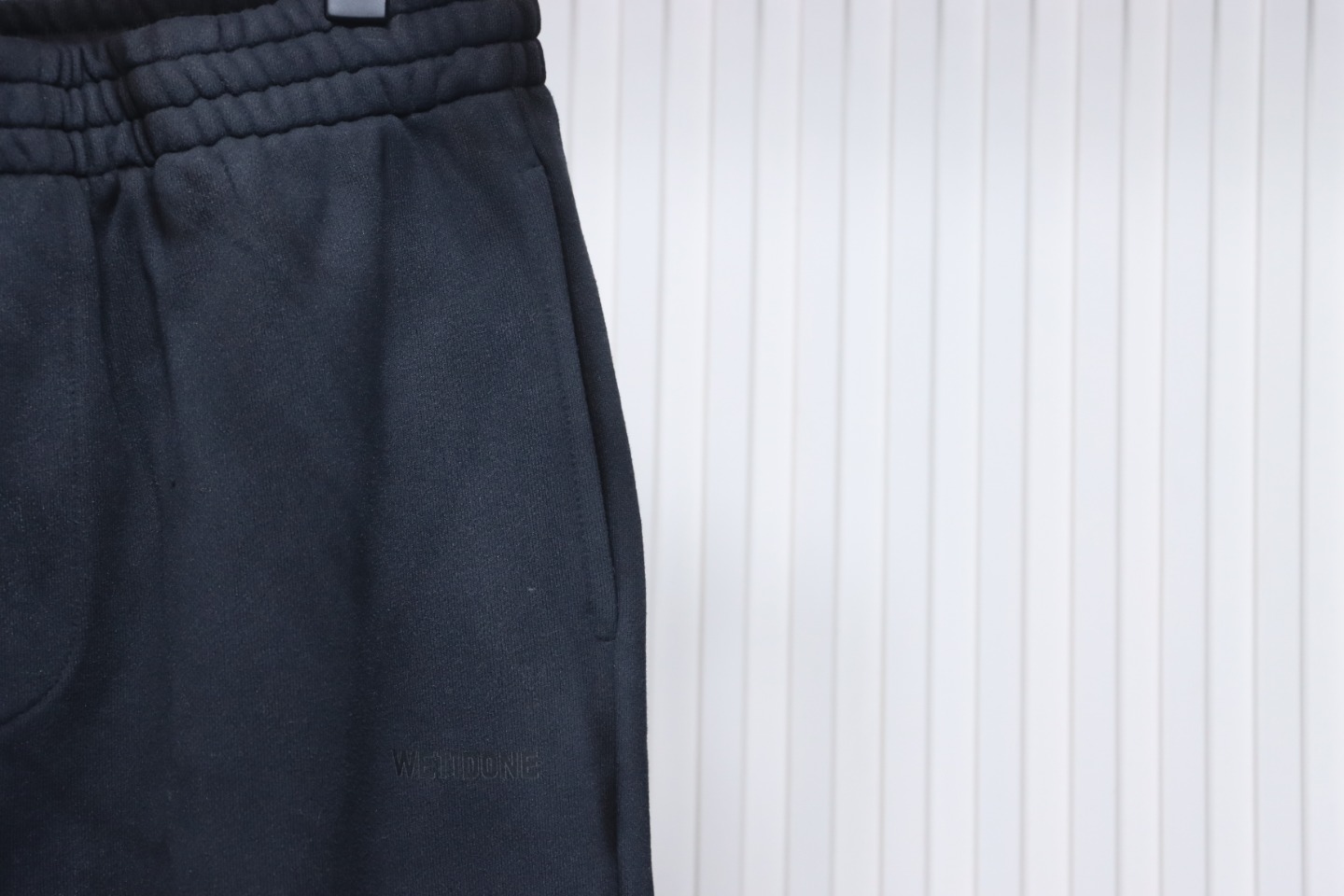 We11 Done New Style Gradient Unisex Casual Wide-Leg Pants Black Blue