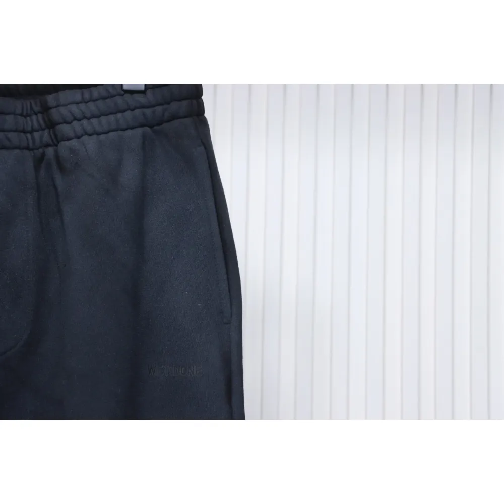 We11 Done New Style Gradient Unisex Casual Wide-Leg Pants Black Blue
