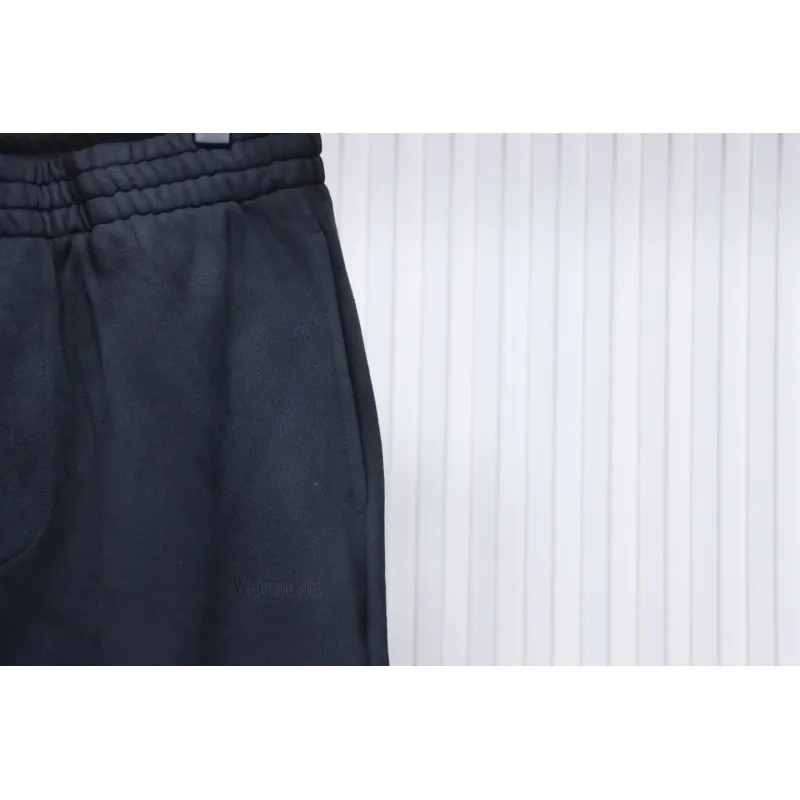 We11 Done New Style Gradient Unisex Casual Wide-Leg Pants Black Blue
