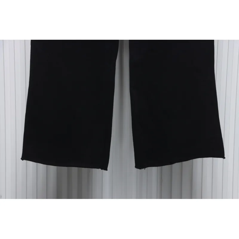We11 Done New Style Gradient Unisex Casual Wide-Leg Pants Black Blue