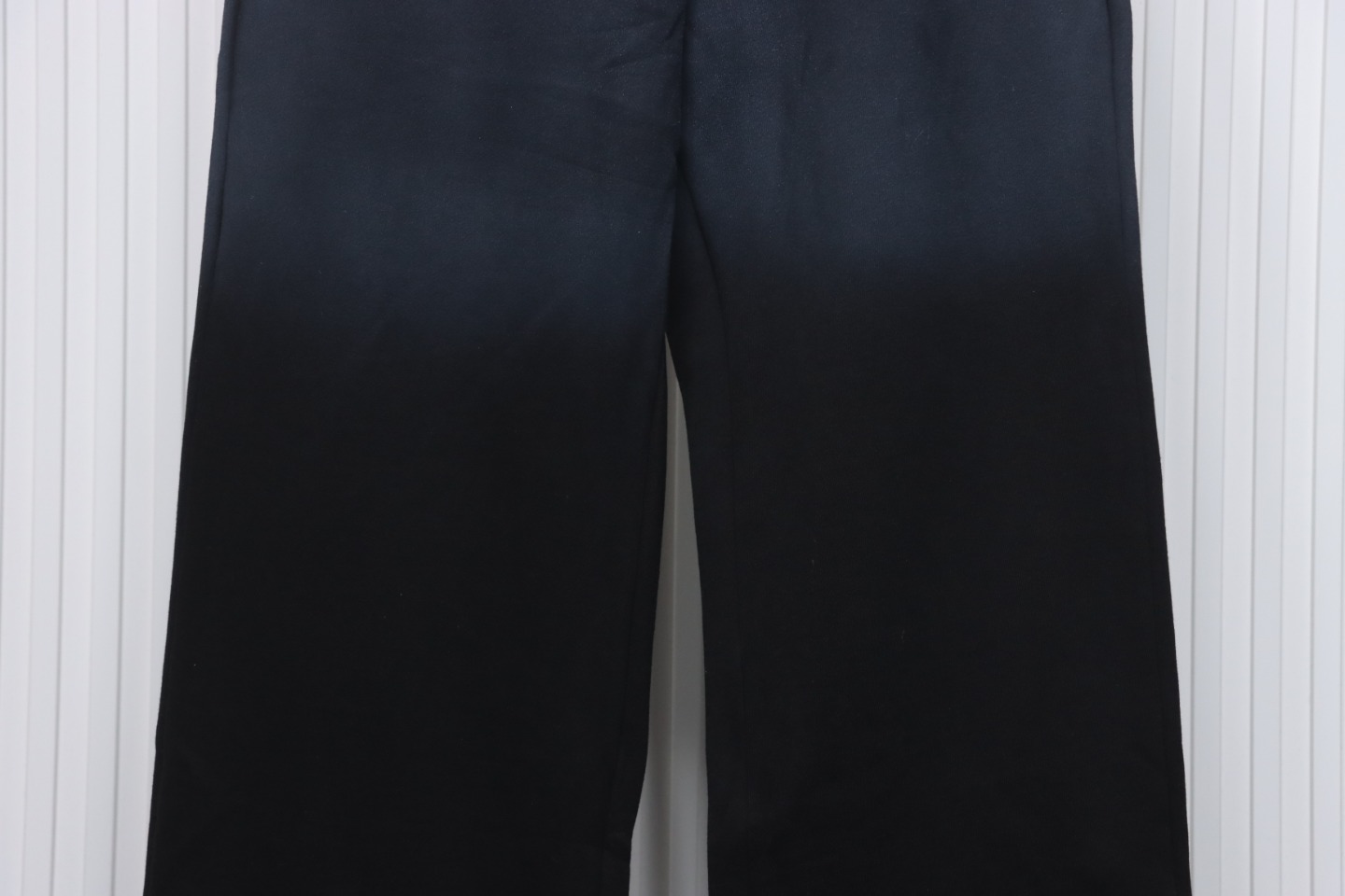 We11 Done New Style Gradient Unisex Casual Wide-Leg Pants Black Blue