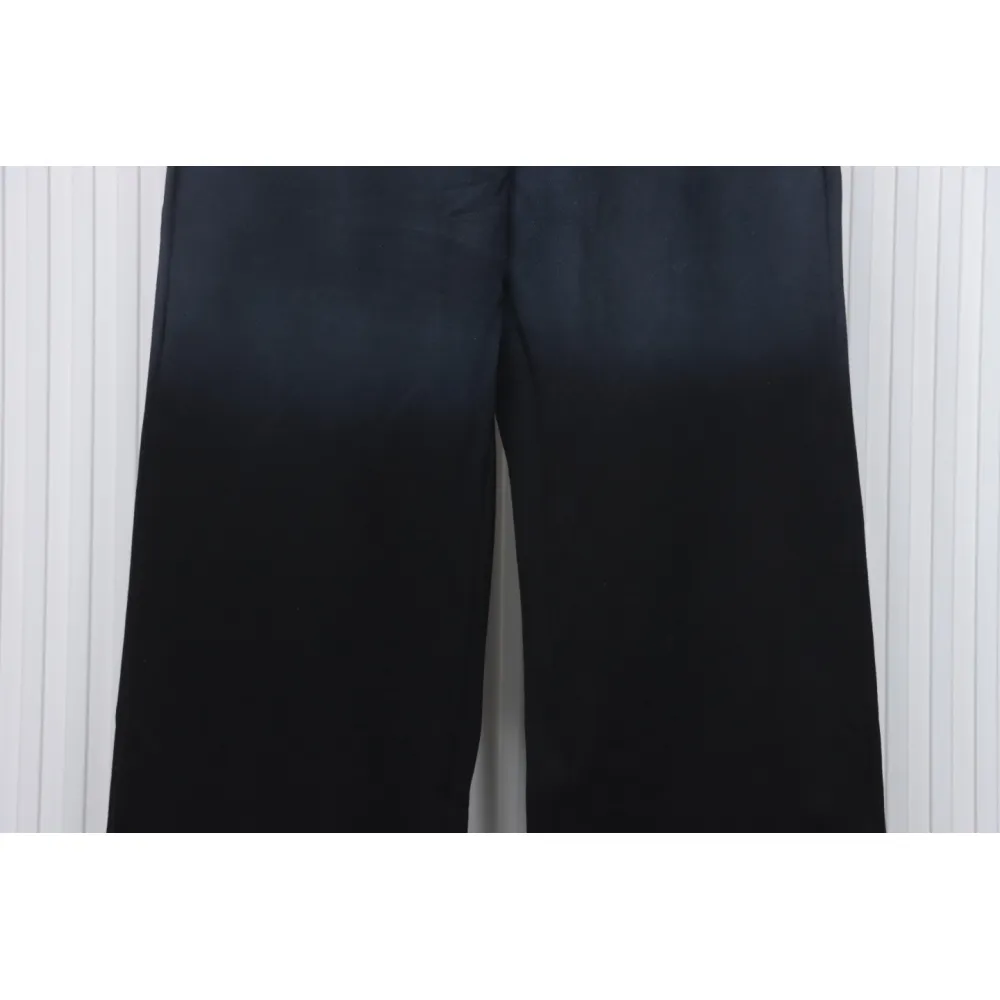 We11 Done New Style Gradient Unisex Casual Wide-Leg Pants Black Blue