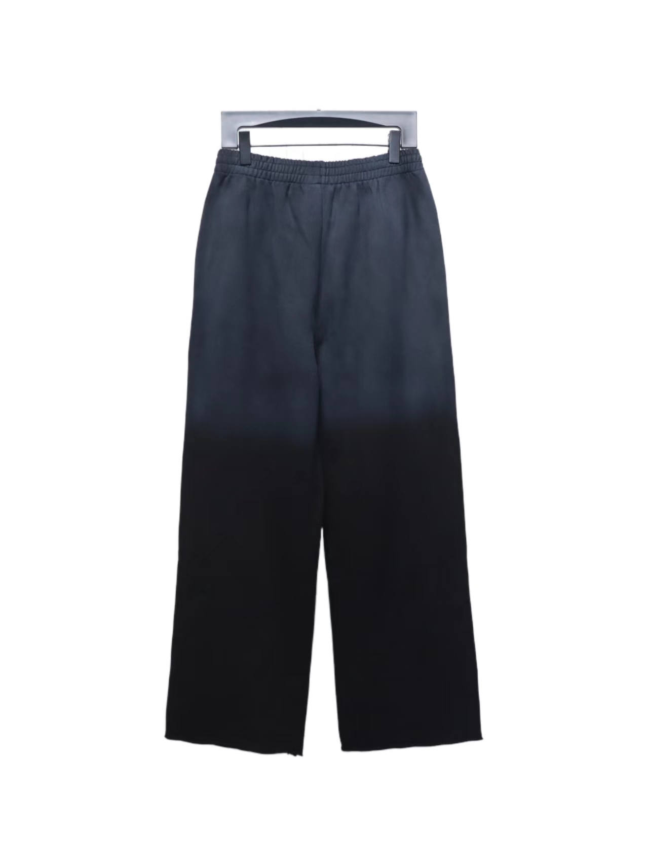 We11 Done New Style Gradient Unisex Casual Wide-Leg Pants Black Blue