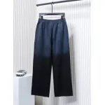 We11 Done New Style Gradient Unisex Casual Wide-Leg Pants Black Blue