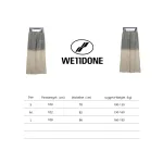 We11 Done New Style Gradient Unisex Casual Wide-Leg Pants Grey Beige