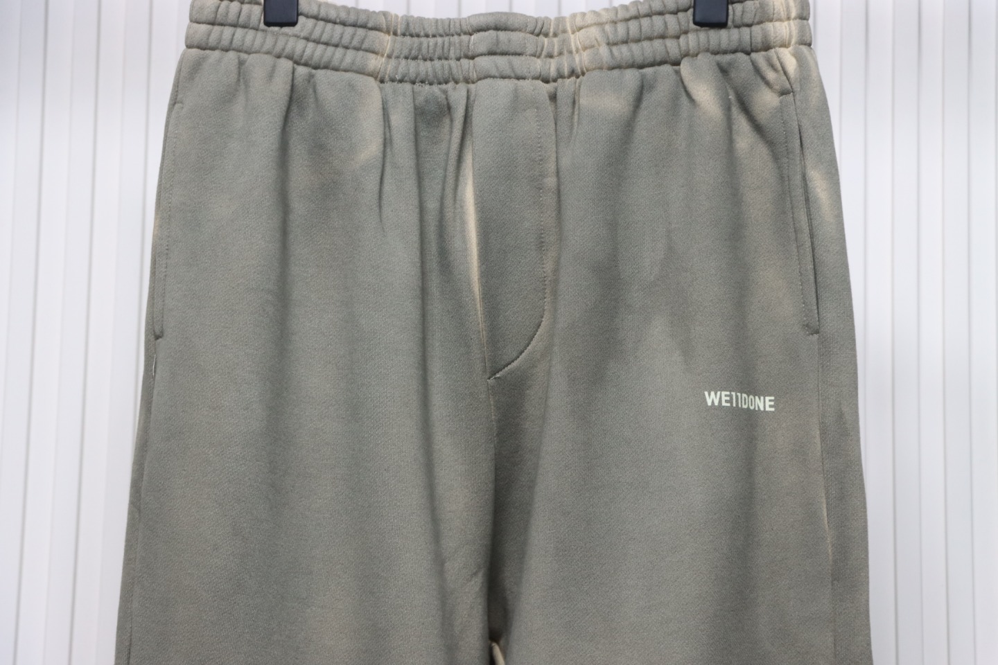 We11 Done New Style Gradient Unisex Casual Wide-Leg Pants Grey Beige